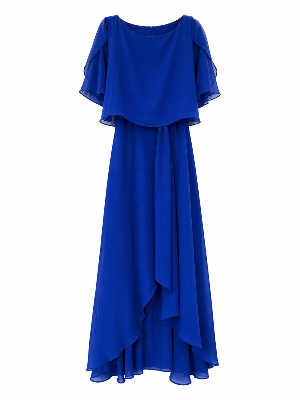Jessica Howard Royal Blue High-Low Chiffon Dress